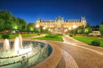 The Palace of Culture edifice in Iasi, Romania.