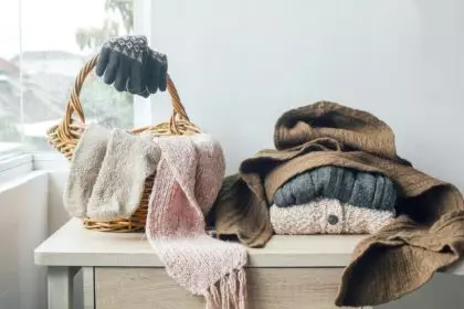 Knitted winter clothes and accessories