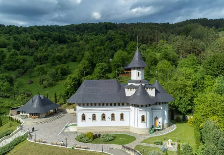 Landscape with Pangarati Monastery - Romania